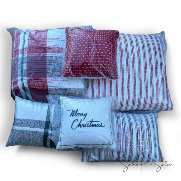 14x20 Block Plaid Lumbar Throw Pillow - Hearth & Hand Magnolia, Christmas 2023 - Picture 5 of 5